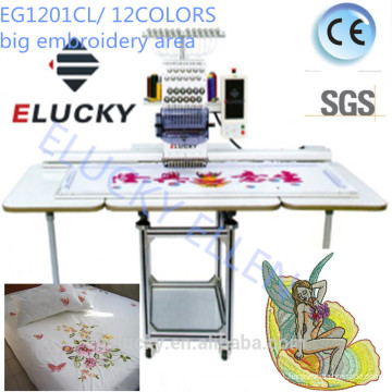 ELUCK Large Single Head Computer Embroidery Machine for long dress /bed sheet /big flat